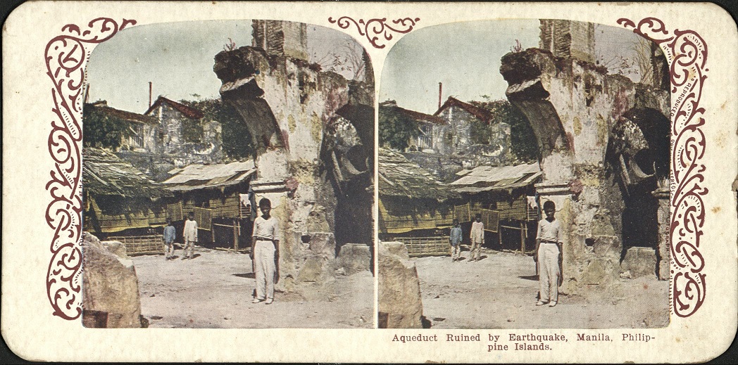 Aqueduct Ruined by Earthquake, Manila, Philippine Islands.